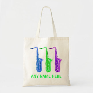 Tote Bag Saxophones au néon PERSONNALISÉS !  Ajoutez