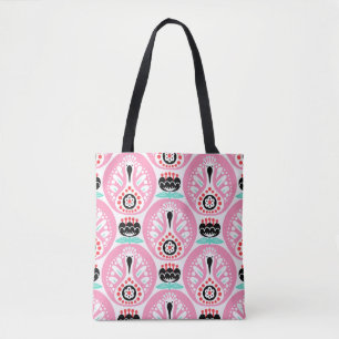 Tote Bag Scandinavie sans couture art folk motif avec migno