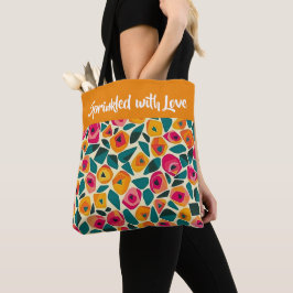 Tote Bag Scattered Floral Love - Sprinkled with love