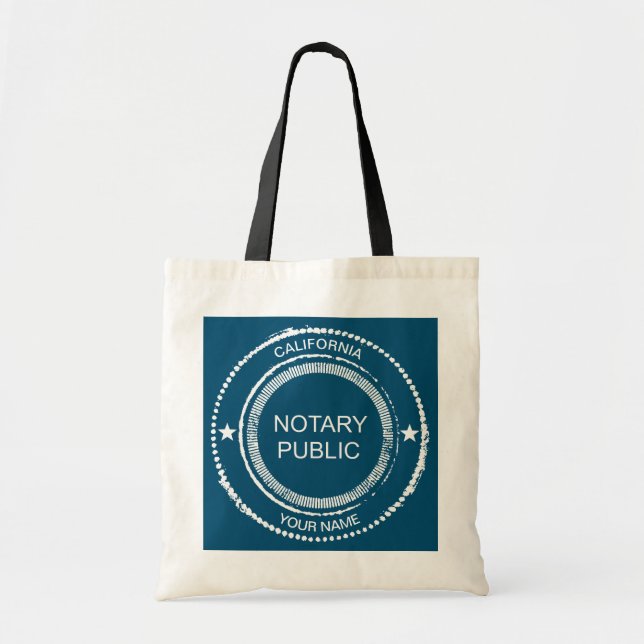 Tote Bag Sceau Customisé par un notaire californien (Devant)