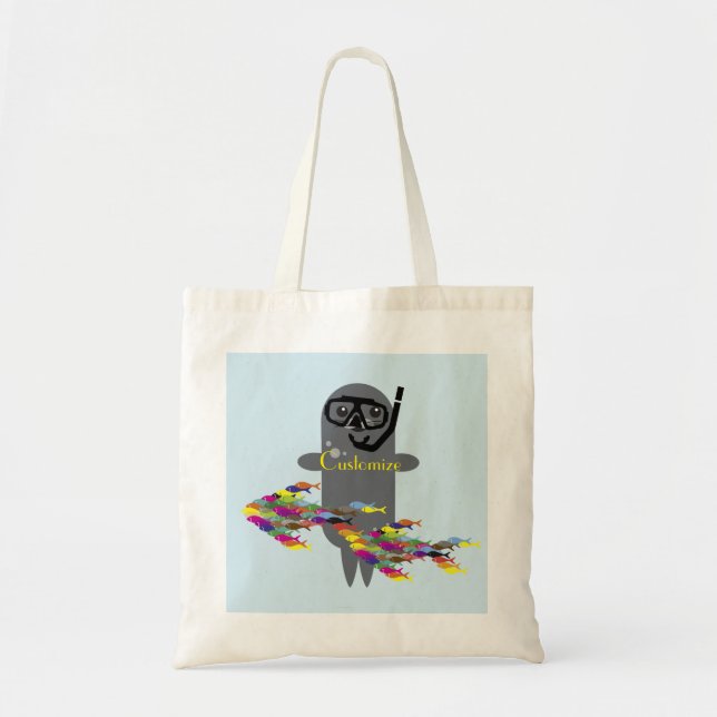 Tote Bag Sceau gris Thunder_Cove (Devant)