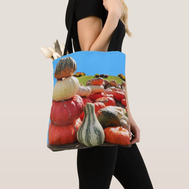 Tote Bag Scène Citrouille d'automne (De près)