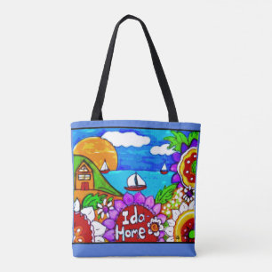 Tote Bag Scène de lac Idahome, maison bienvenue de l'Idaho
