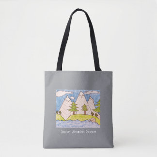 Tote Bag Scène de montagne simple