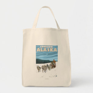 Tote Bag Scène de traînée de chien - Cordova, Alaska