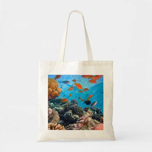 Tote Bag Scène sous-marine de poissons tropicaux (Devant)