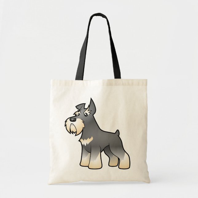 Tote Bag Schnauzer de bande dessinée (Devant)