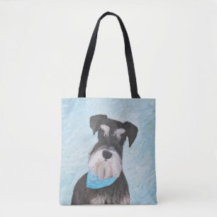 Tote Bag Schnauzer (Miniature) Peinture - Chien original mi