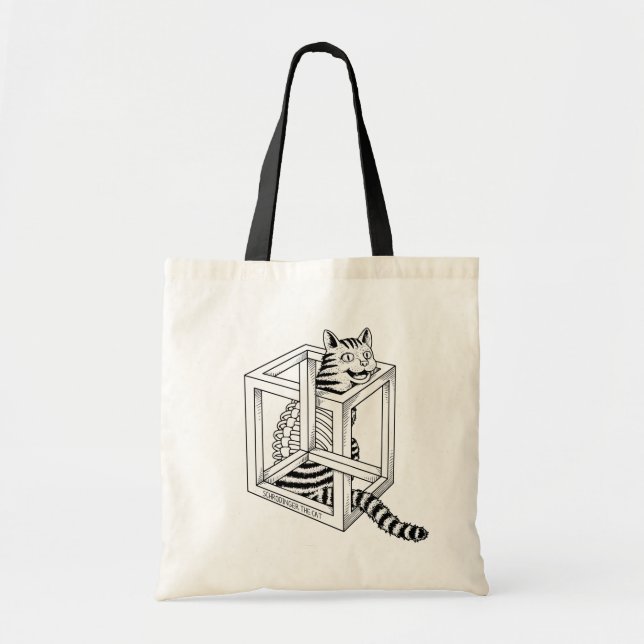 Tote Bag Schrodinger le chat (Devant)
