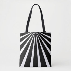 Tote Bag Schwarz Weiß Sonnenstrahl Modern Bold Tasche