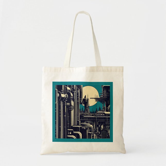 Tote Bag Sciage urbain futuriste SF 2 (Devant)