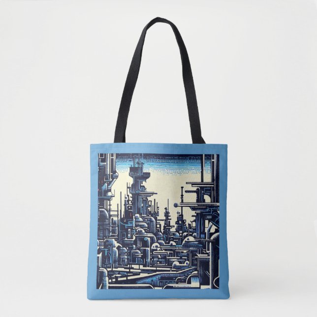 Tote Bag Sciage urbain futuriste SF 4 (Devant)