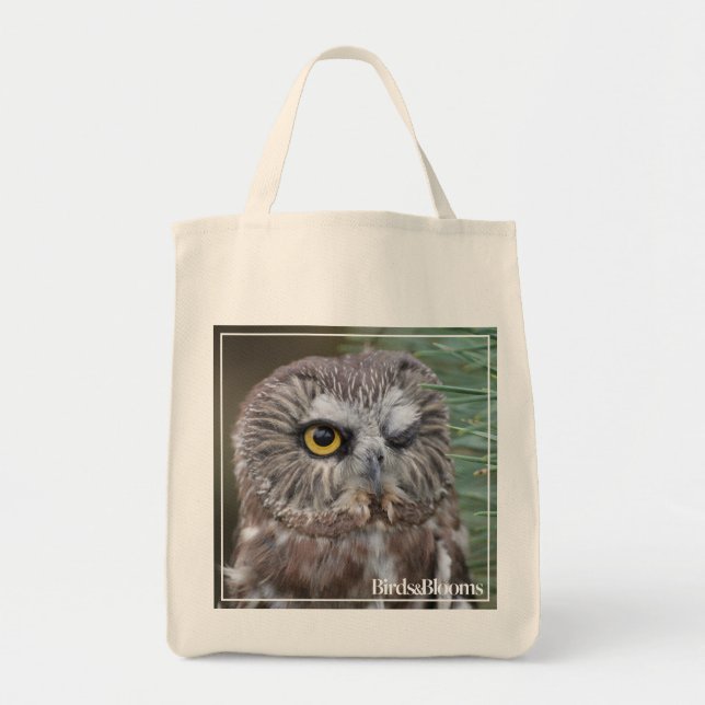 Tote Bag Scie-affûtez le hibou (Devant)