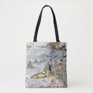 Tote Bag Science-Fiction vintage Voitures futuristes, Taxi 