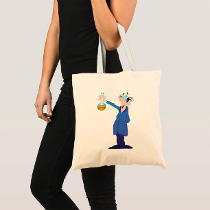 Tote Bag Scientifique Fou Tenant un Bécher Amusant Science
