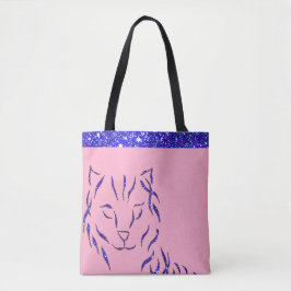 Tote Bag Scintillant pourpre de scintillement de rose