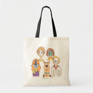Tote Bag Scooby-Doo Nos masques Halloween
