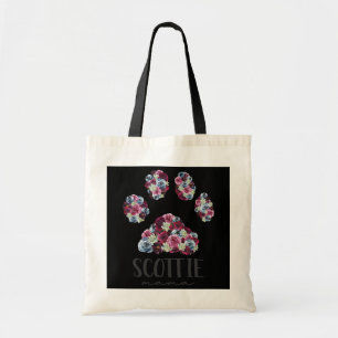 Tote Bag Scottie Mama Floral Chien Paw Scottish Terrier Mam