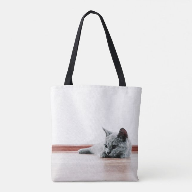 Tote Bag Scottish Fold Cat Kitten Super mignonne (Dos)