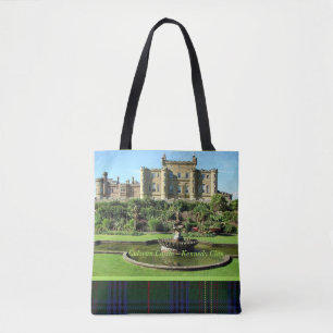 Tote Bag Scottish Kennedy Clan Culzean Castle & Tartan Four