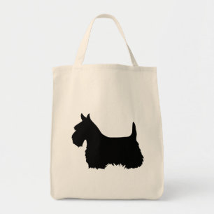 Tote Bag Scottish Terrier noir, silhouette