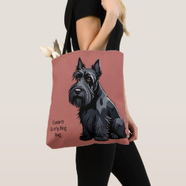 Tote Bag Scottish Terrier, Scotty Dog. Modifiable