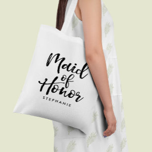 Tote Bag Script élégant "Maid of Honor" Personnalisé