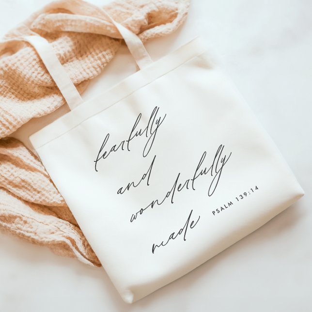 Tote Bag Script moderne avec une grande frayeur et merveill (Créateur téléchargé)