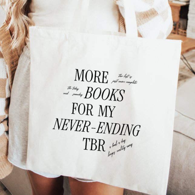Tote Bag Script TBR Retro Typographie (Créateur téléchargé)