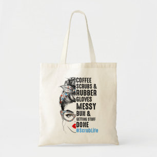 Tote Bag Scrub Life Coffee Scrubs Et Gants En Caoutchouc In
