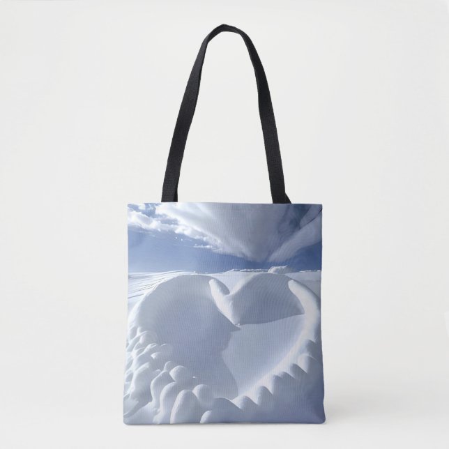 Tote Bag Sculpture Coeur neigeux (Devant)