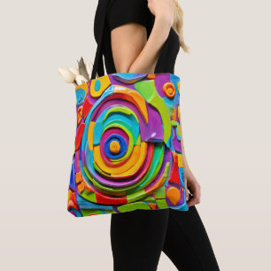 Tote Bag Sculpture surréelle colorée Jouer