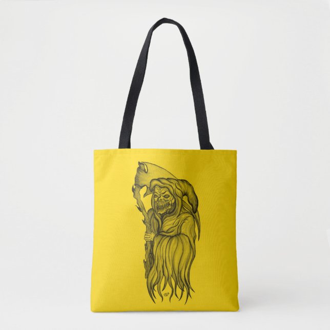 Tote Bag Scythe man - La Mort, Faucheuse Grim (Devant)