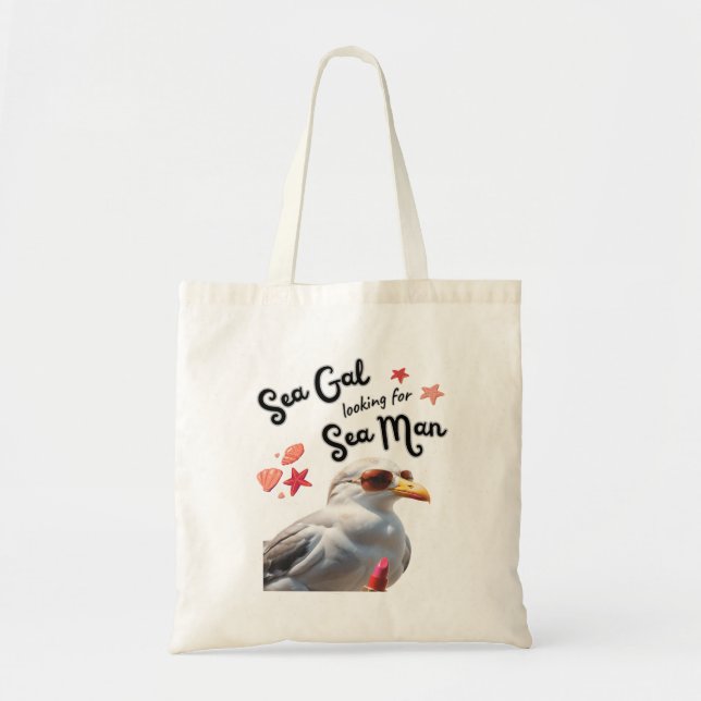 Tote Bag Sea Gal à la recherche de Sea Man (Devant)