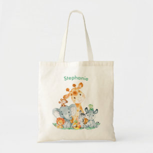 Tote Bag Sea Green Watercolor Cute