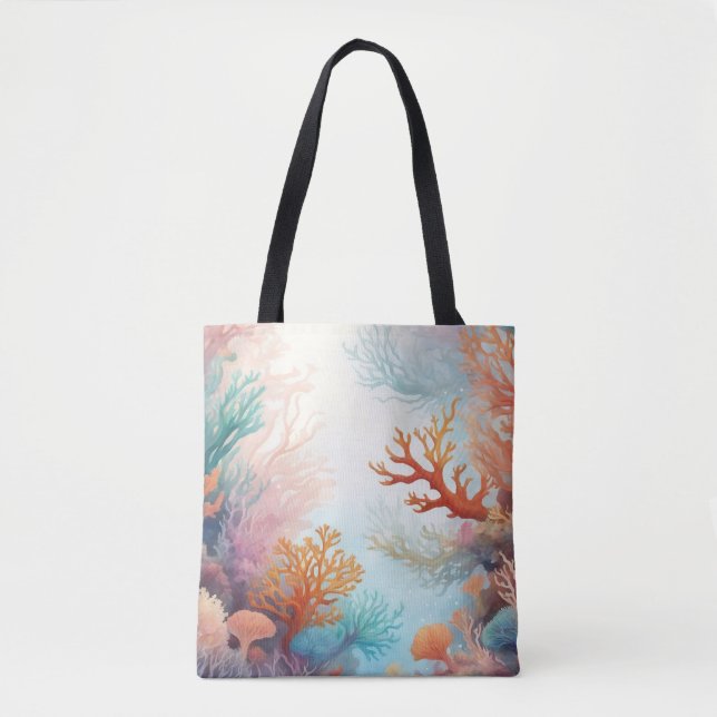 Tote Bag Sea Ocean Bas Corals Design 315 (Devant)
