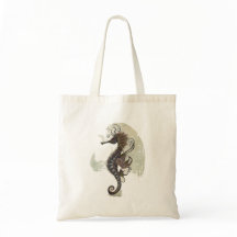 Seahorse fantasy, blue green artwork
