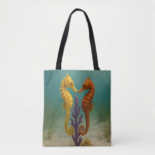 Tote Bag Seahorse Serenade