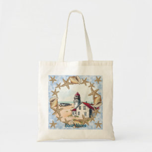 Tote Bag Seashell Lighthouse