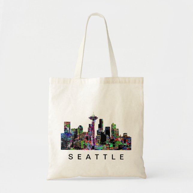 Tote Bag Seattle, Washington en graffiti (Devant)