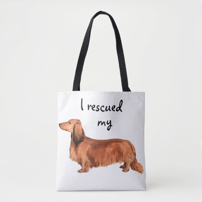 Tote Bag Secourir Dachshund (Devant)