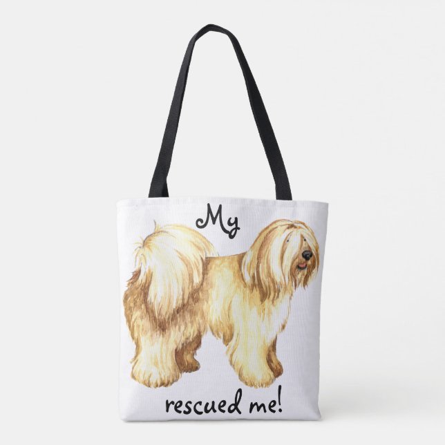Tote Bag Secourir le Terrier tibétain (Dos)