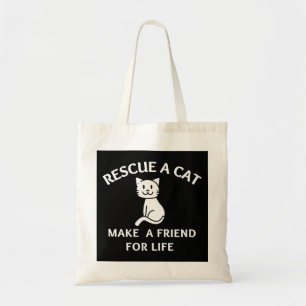Tote Bag Secourir Un Chat Faire Un Ami Pour La Vie