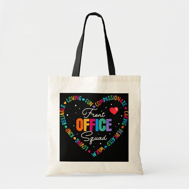 Tote Bag Secrétaire de l'école mignonne Avant Appréciation  (Devant)