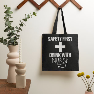 Tote Bag Sécurité Première Boisson Avec Infirmière
