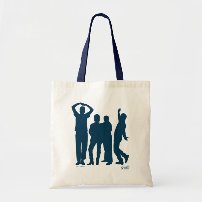 Tote Bag Seinfeld | Graphique de silhouette de groupe (Devant)