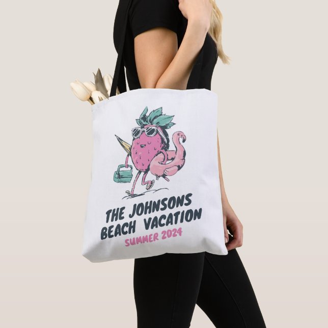 Tote Bag Séjour d'été Famille Réunion Plage Vacances (De près)