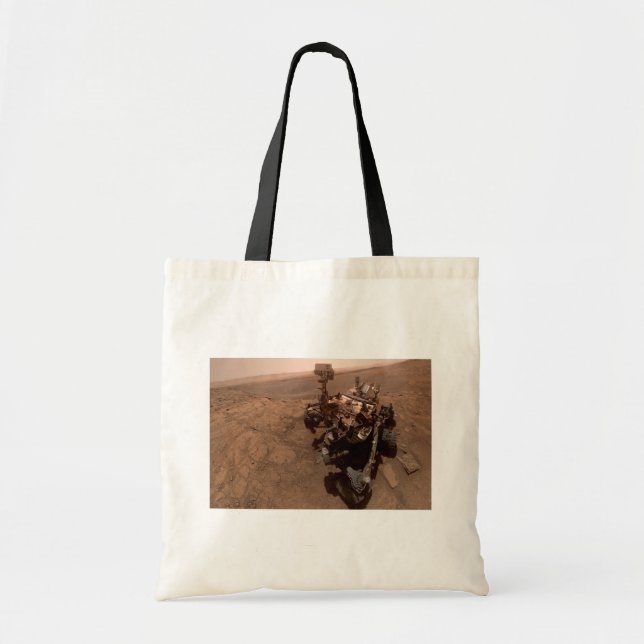 Tote Bag Selfie de Mars Curiosity Paysage martien rouge (Devant)