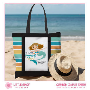 Tote Bag Semaine des filles sirènes à la plage Personnalisé