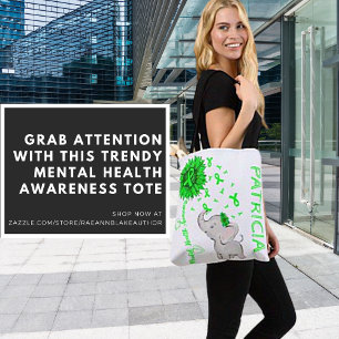 Tote Bag Sensibilisation à la santé mentale Fourre-tout per